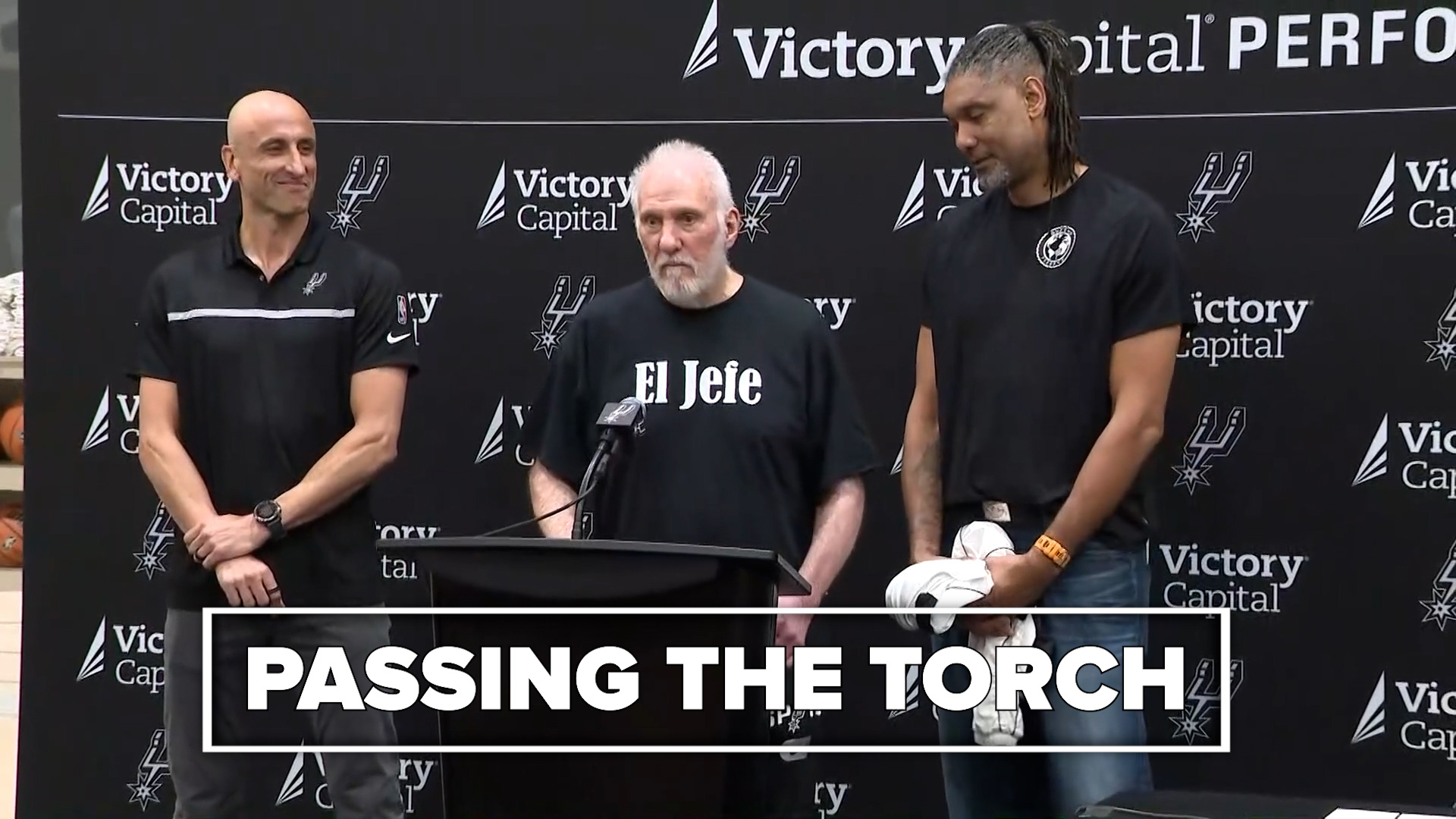 Passing the torch: Gregg Popovich introduces Mitch Johnson as Spurs head  coach