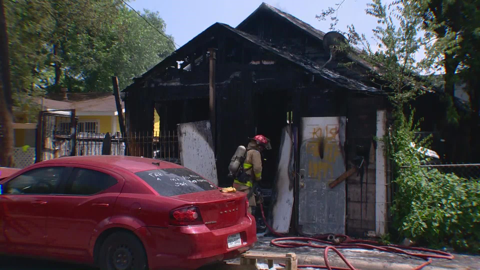 The fire started in the 1600 block of Loma Vista near South Laredo and SW 19th Street around 2:30 p.m.