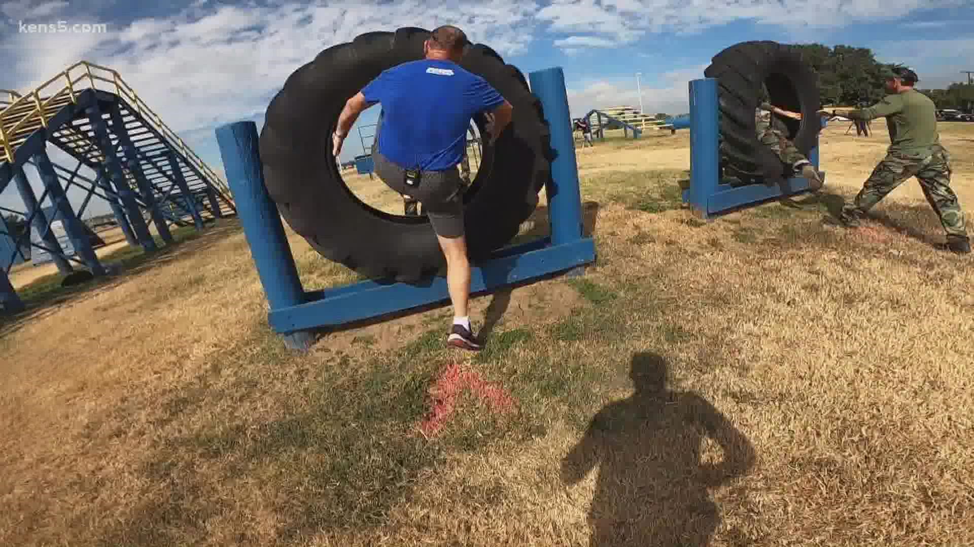Tag along as Barry and Paul try to take on some of San Antonio's finest – in a course designed to test their agility, speed and strength.
