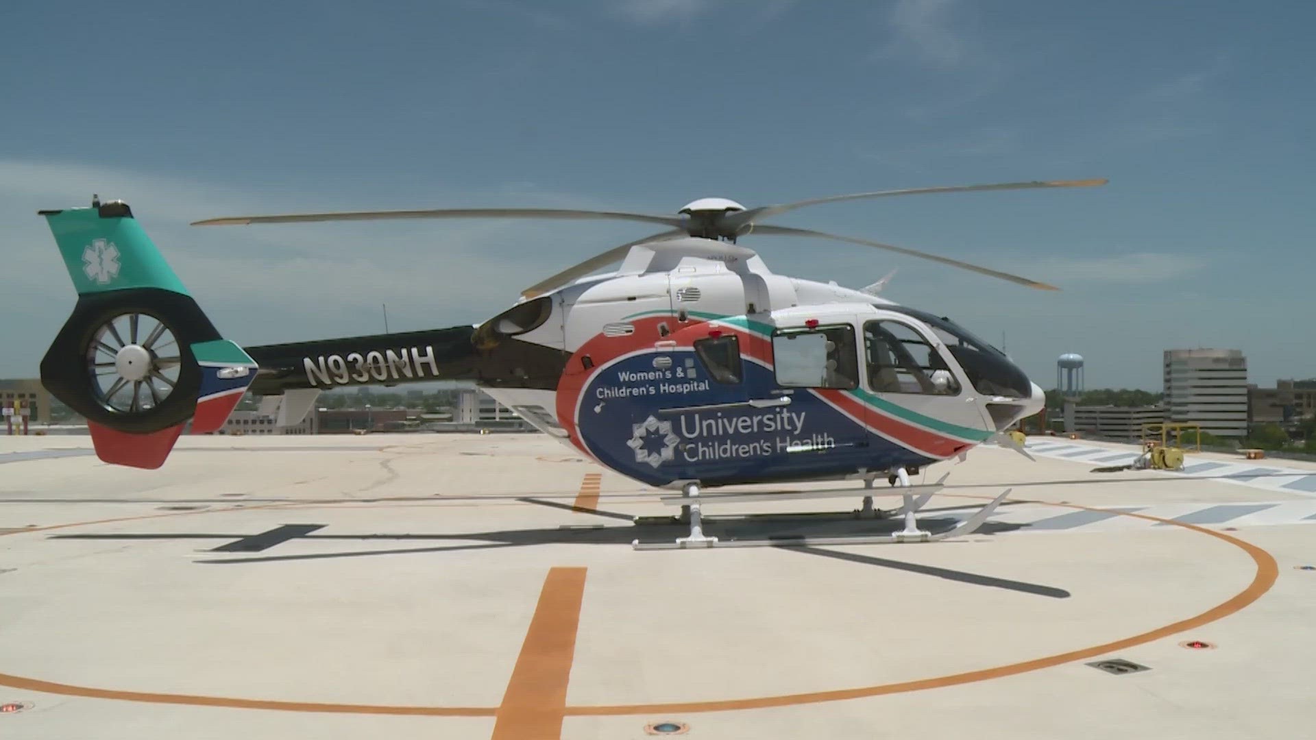 The hospital's new transport helicopter is exclusively for Maternity, Neonatal, and Pediatric patients.