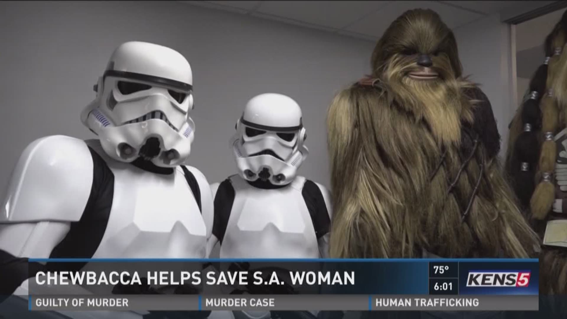Chewbacca helps save San Antonio woman