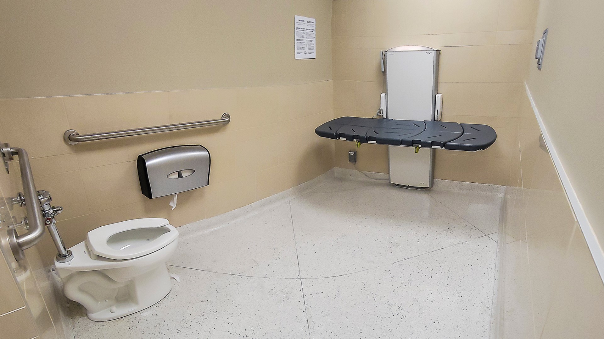 Adult changing station installed at airport