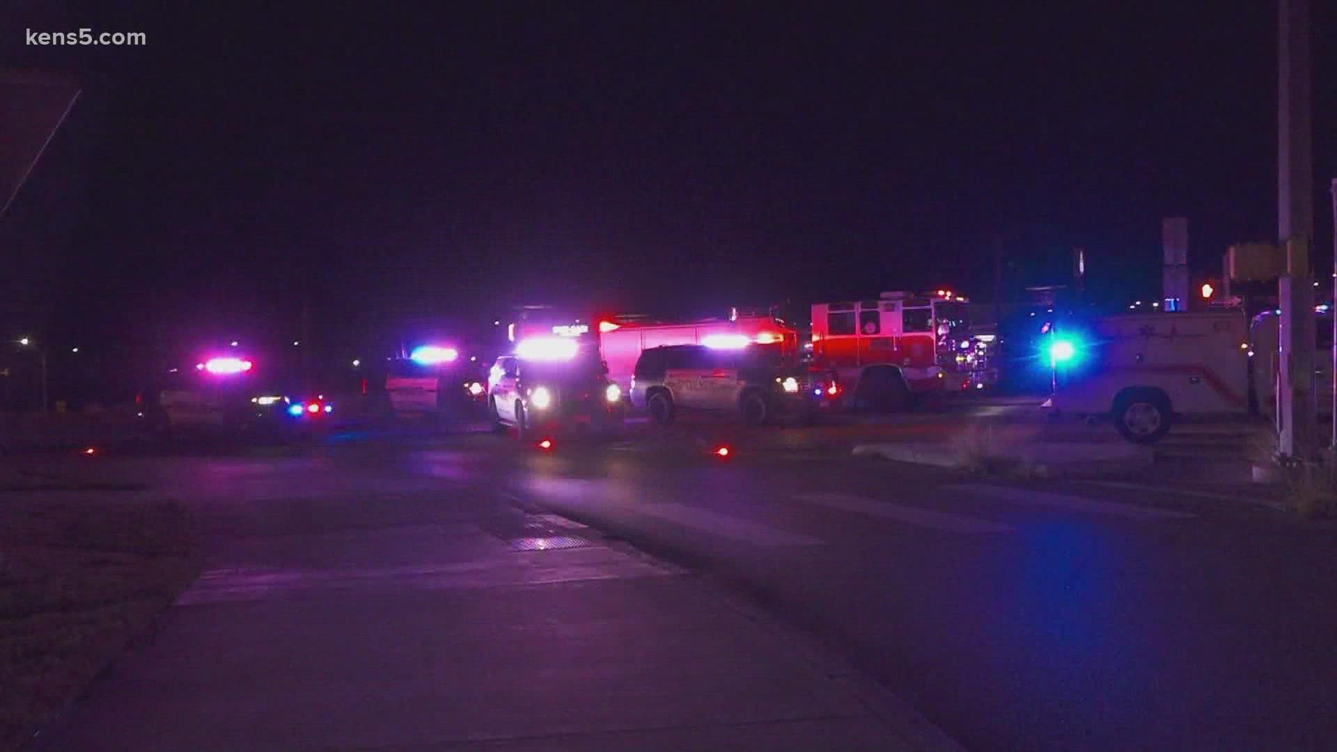 The sergeant on the scene told KENS 5 the officer had the right away when he was hit at the intersection of West Military Drive and the access road to Highway 151.