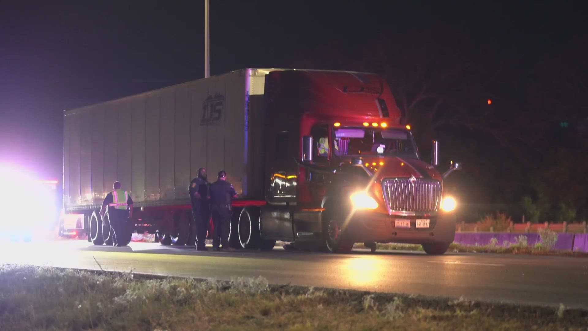 The driver of that big rig is now facing some serious questions from police.