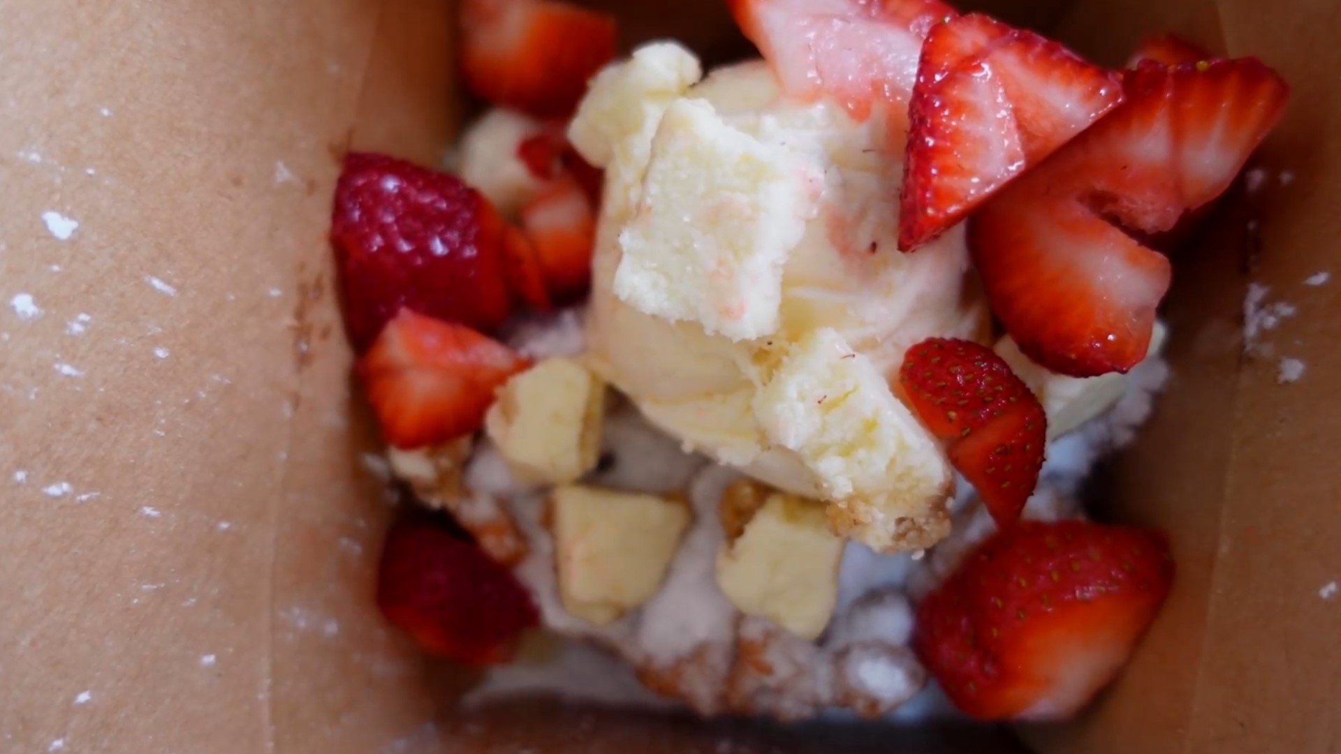 Funnel Cake Fanatics has huge funnel cakes at food truck