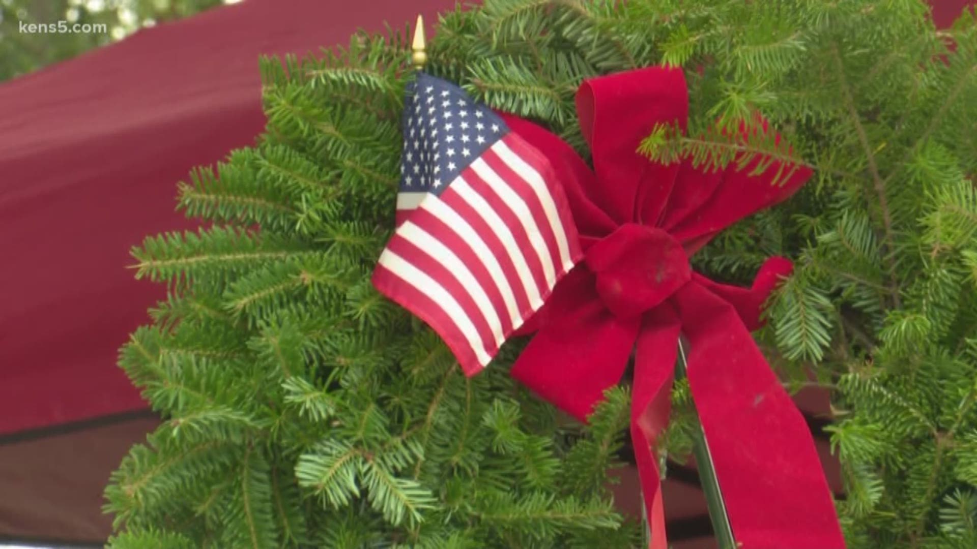 Wreaths Across America laid 43,000 wreaths at Fort Sam Houston National Cemetery on Saturday and read the names of 150,000 veterans.