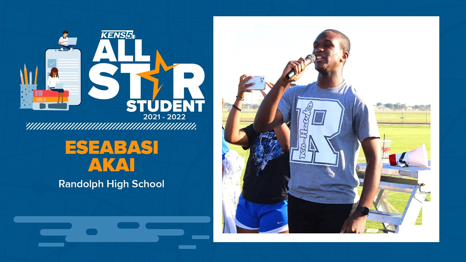 Randolph High School junior, Eseabasi Akai, is a KENS 5 All-Star Student.