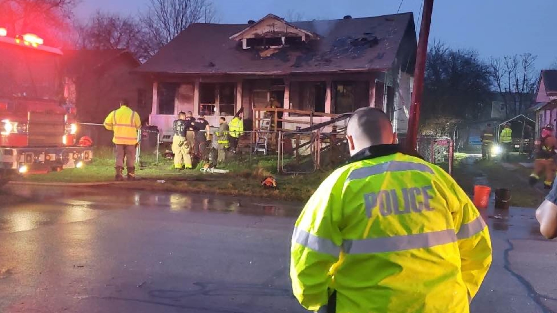 The fire was reported around 6:42 a.m. Tuesday on the 500 block of East Drexel Avenue.