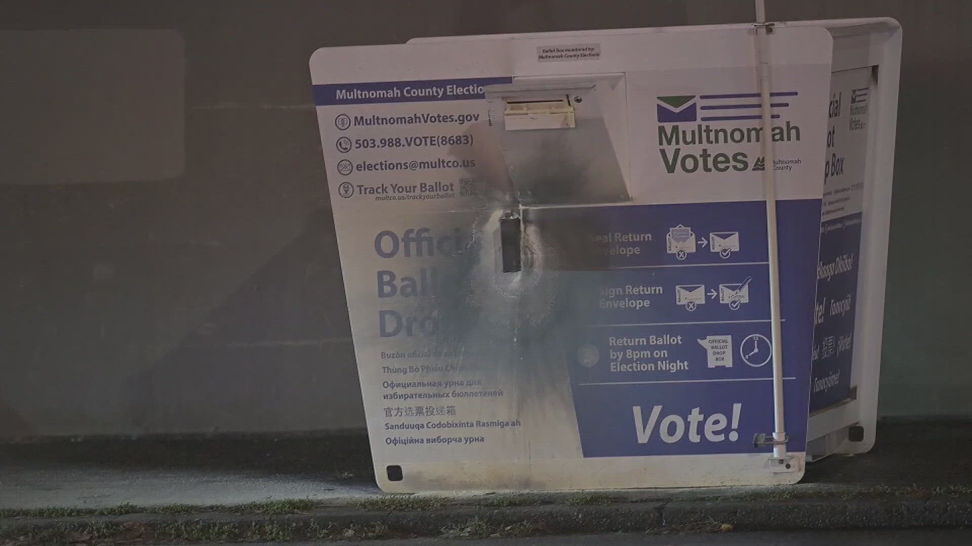 Officials say a fire suppressant inside the drop box protected nearly all the ballots in the Portland incident.