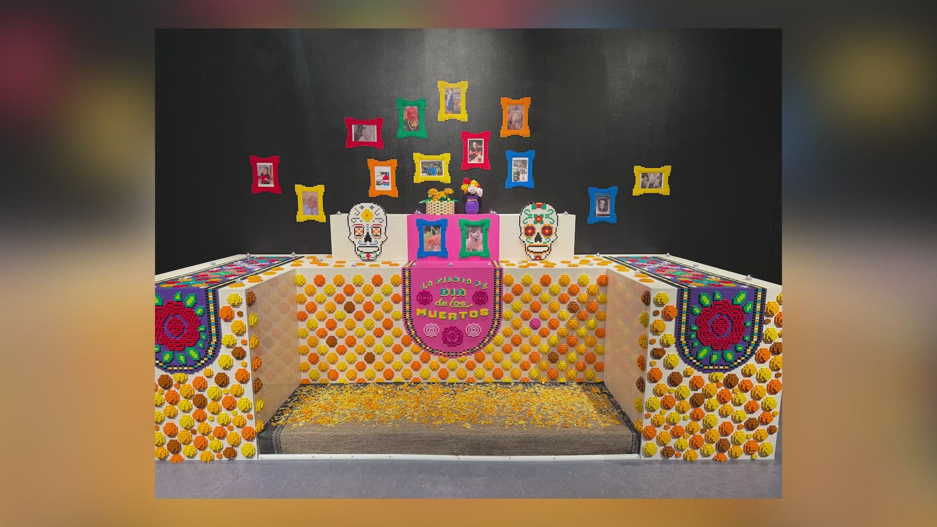 The ofrenda was created by a San Antonio master model builder and the LEGOLAND staff.