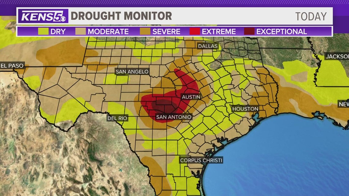 Aquifer water levels fall drastically amid severe drought in central Texas | kens5.com