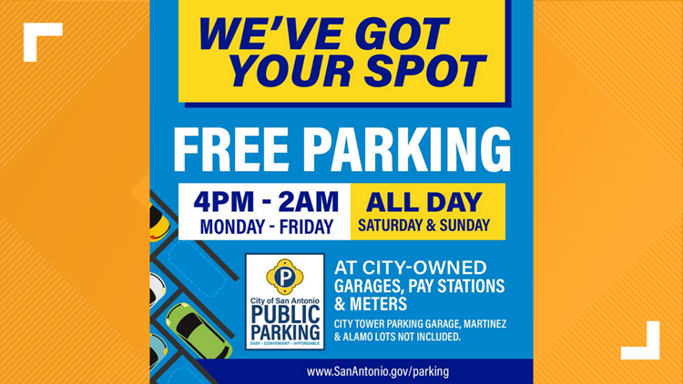 You can park for free in downtown San Antonio on these days, times