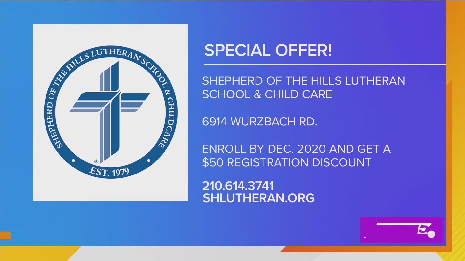 Shepherd of the Hills Lutheran School is open for enrollment. A representative shares more about their childcare program and accredited schooling program as well.