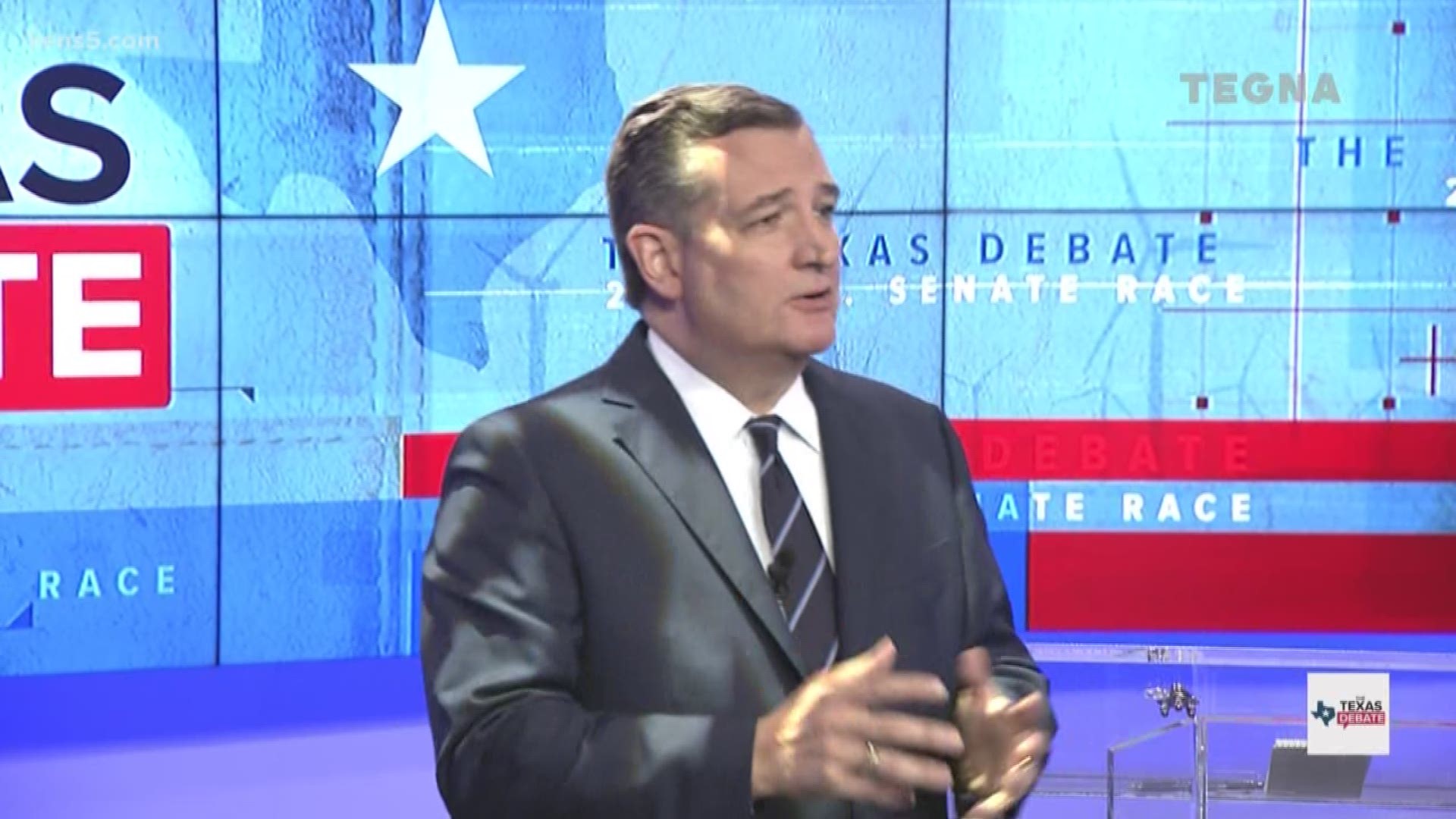 In his closing statements, Cruz says he and O'Rourke could not be more different. Cruz said he wants to cut taxes and repeal Obamacare.