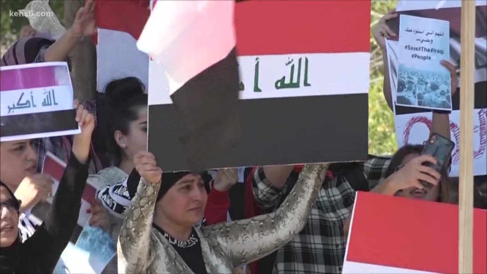 Dozens of men, women and children are speaking up for their friends and family in Iraq who don't have the freedom to speak for themselves.