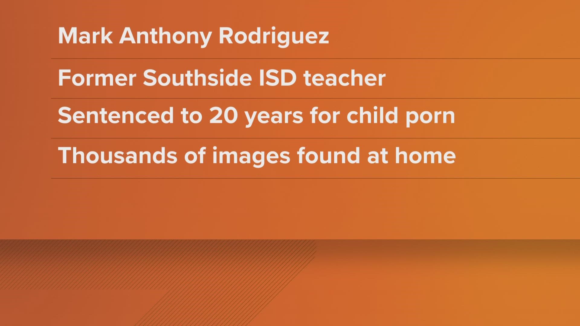 56-year-old Mark Rodriguez will spend 20 years behind bars for child pornography.