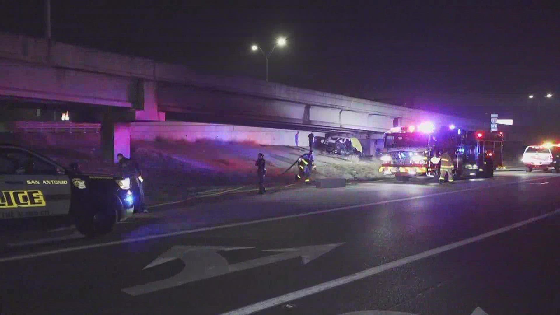 It happened on I-35 South at Walzem around 4:33 a.m.