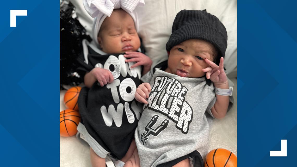 'Born to win': Meet the littlest Spurs fans born at San Antonio hospital as team's playoff run continues