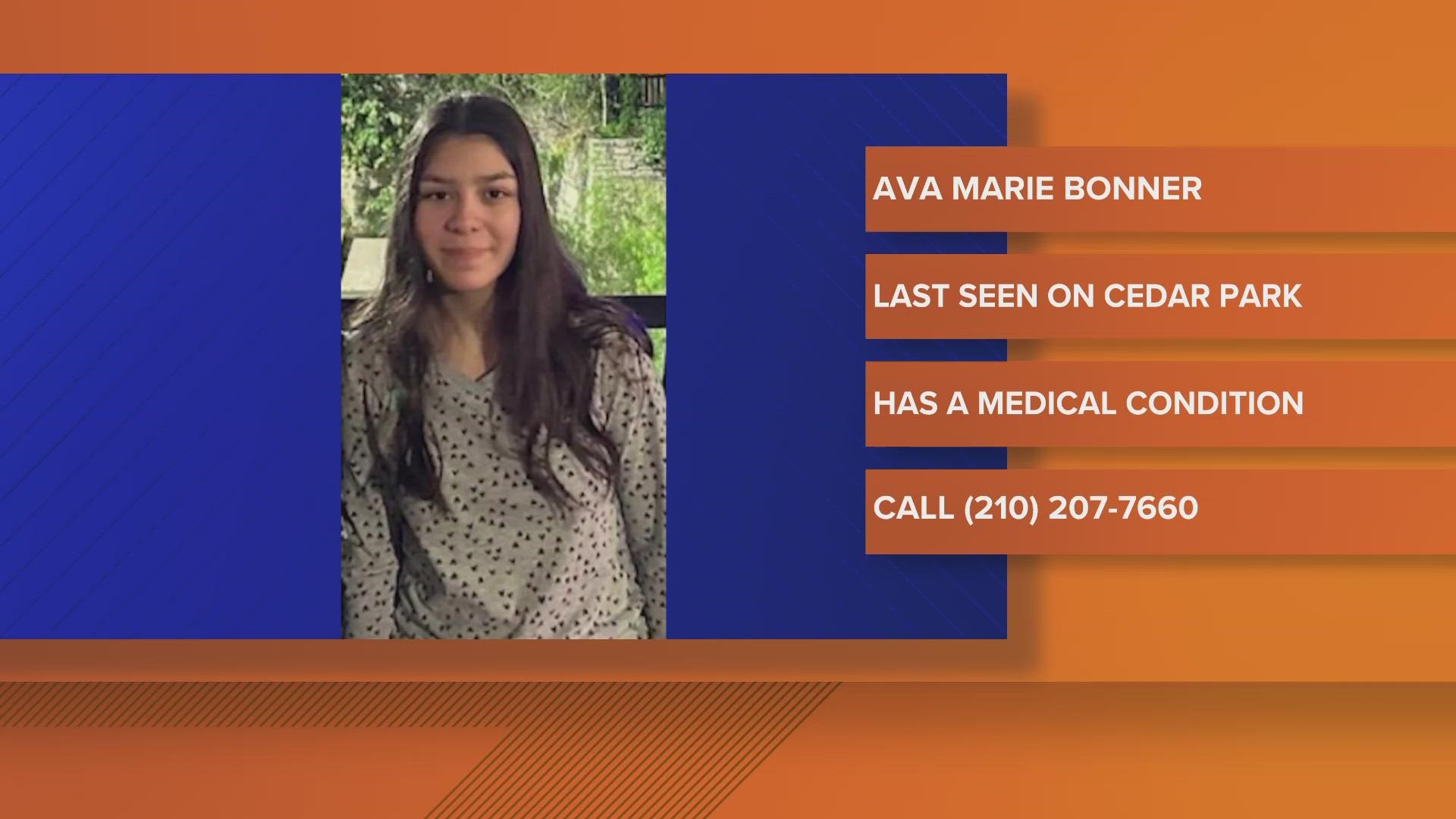 The teen was last seen in 11100 block of Cedar Park on Monday, officials said.