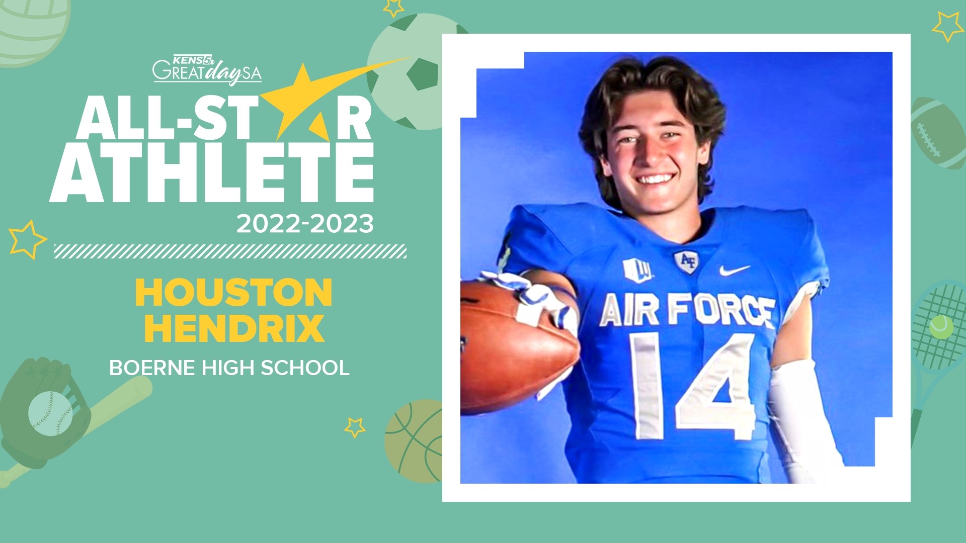 Boerne High School football player Houston Hendrix receives this week's All-Star Athlete award, which is sponsored by The UPS Store.