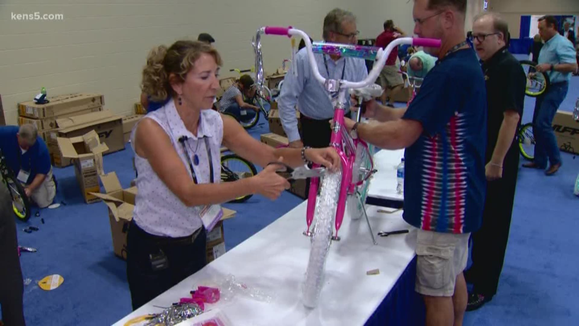A group of volunteers came together this week to help underprivileged kids feel special, building bikes and collecting special gifts to donate to children.