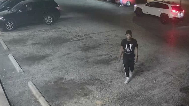 Crime Stoppers release video of suspect wanted in connection to a shooting at a northwest side parking lot
