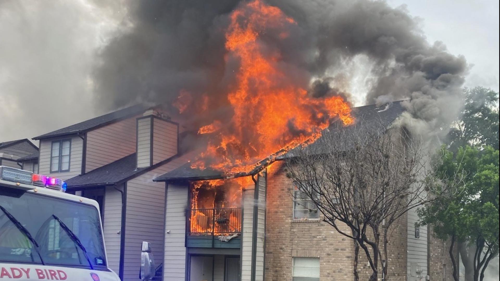 The San Antonio Fire Department has confirmed residents' suspicion. Officials say a barbecue fire displaced 10 families on the northeast side.