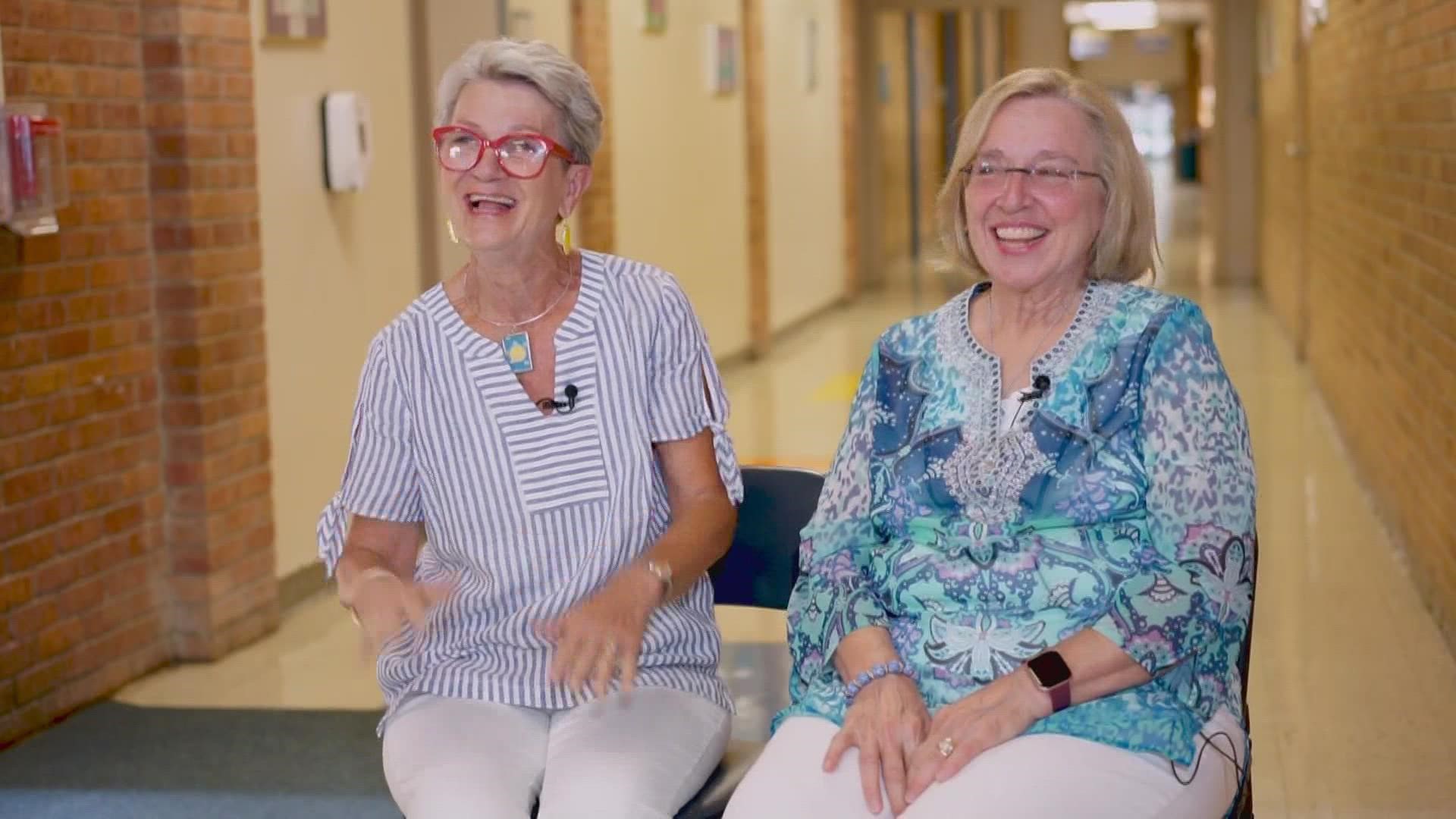 Woodridge Elementary School's Debbie Dixon and Carol Walters have embraced technology and adapted through the years.