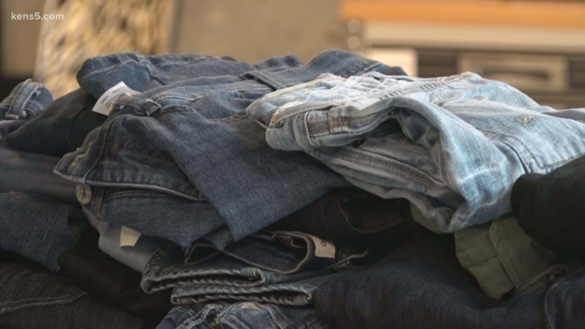 Most consider them a wardrobe basic, but not everyone has the luxury of owning jeans. Eyewitness News reporter Sharon Ko explains how Joint Base San Antonio Randolph has adopted the mission of helping homeless teens get a pair for a decade