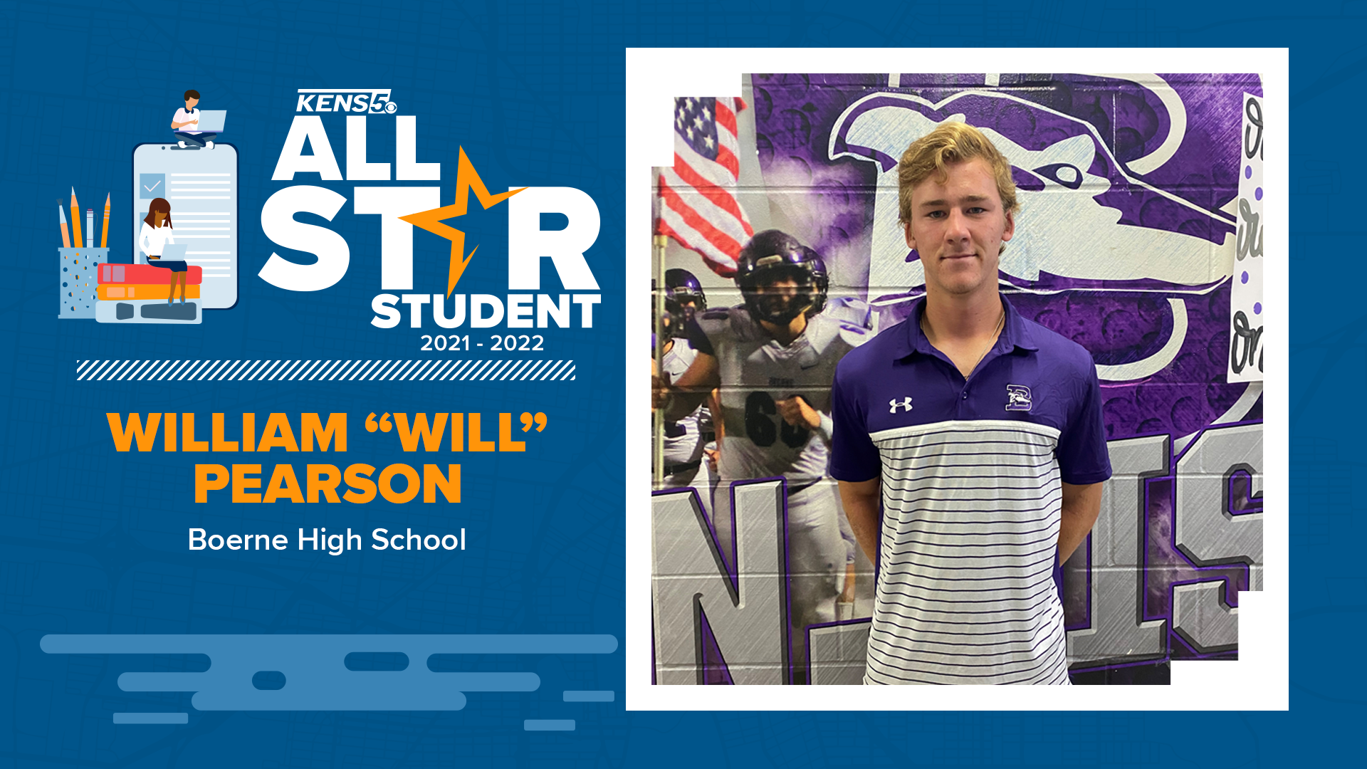 Boerne High School senior, Will Pearson, is a KENS 5 All-Star Student.