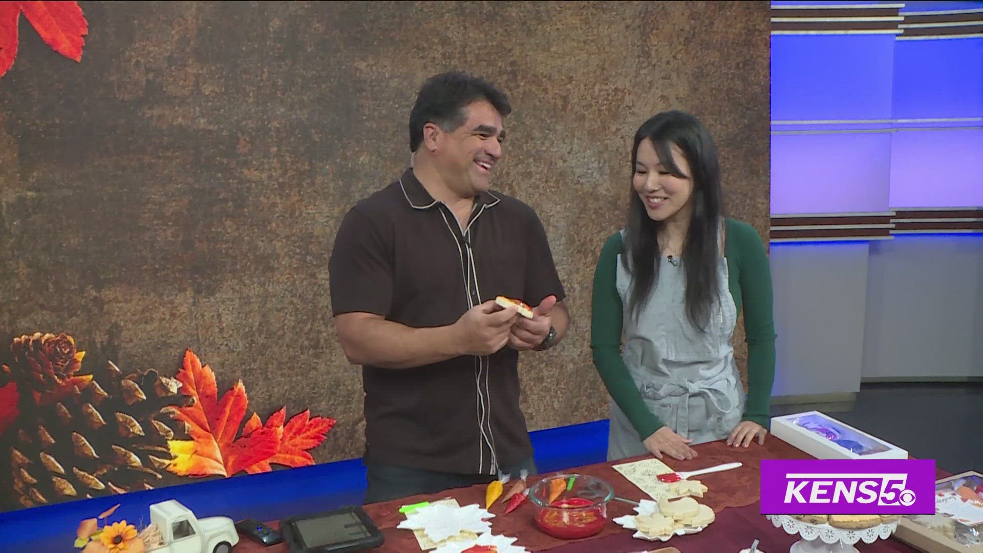 Paul helps make custom sugar cookies with Sonomi's Custom Sweets. 