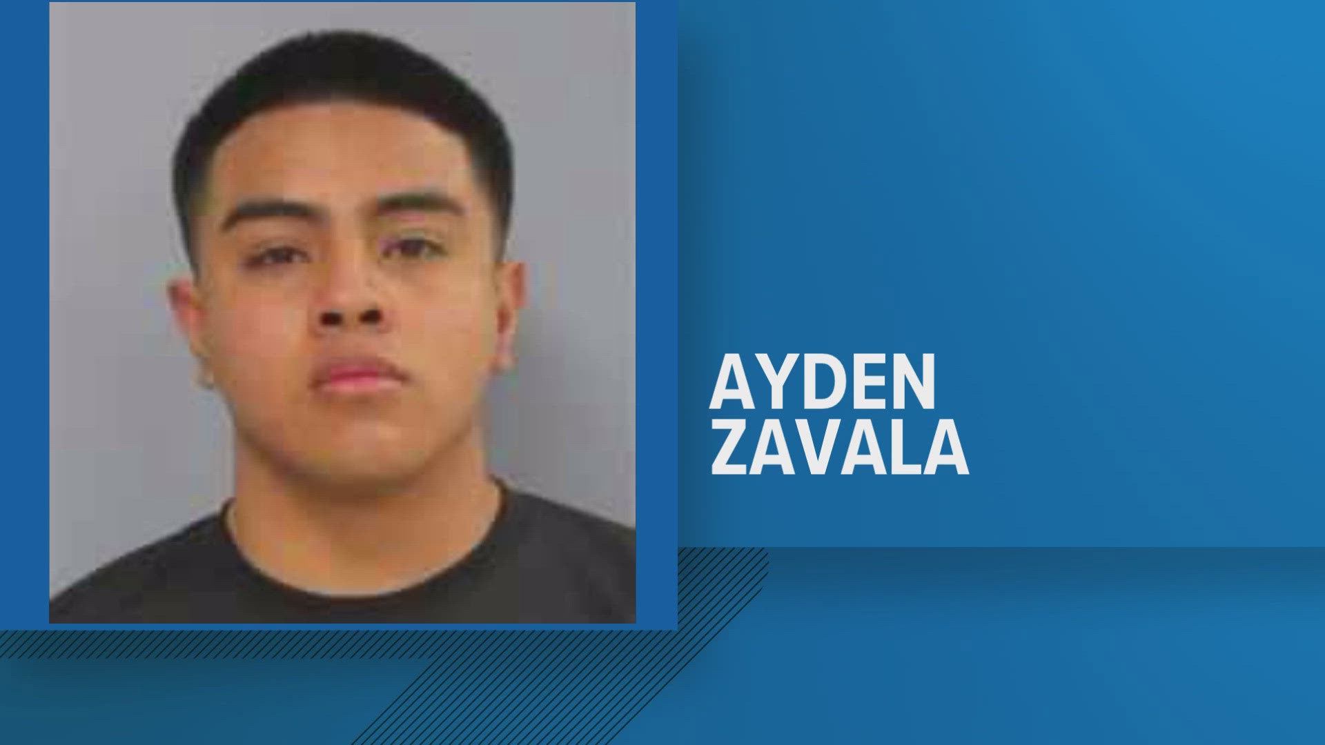 Ayden Zavala, 21, was arrested following a crash into a parked vehicle and a light pole.