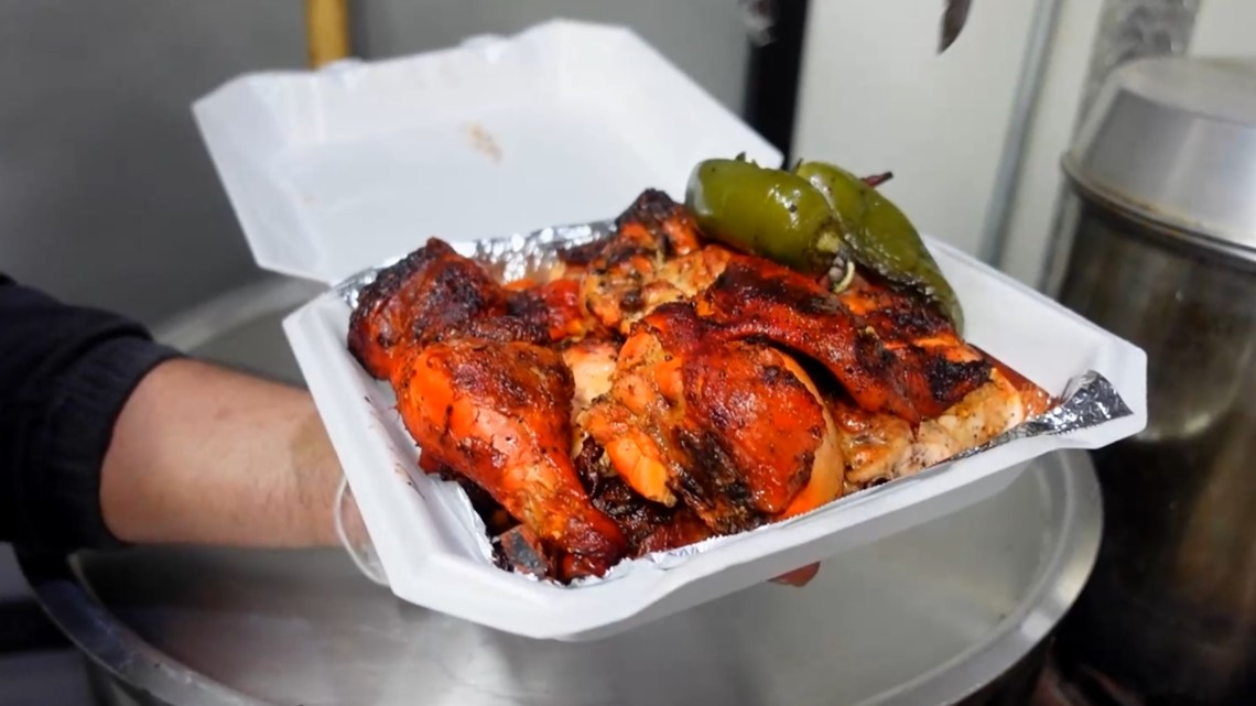 San Antonio food truck known for seasoned chicken, big portions