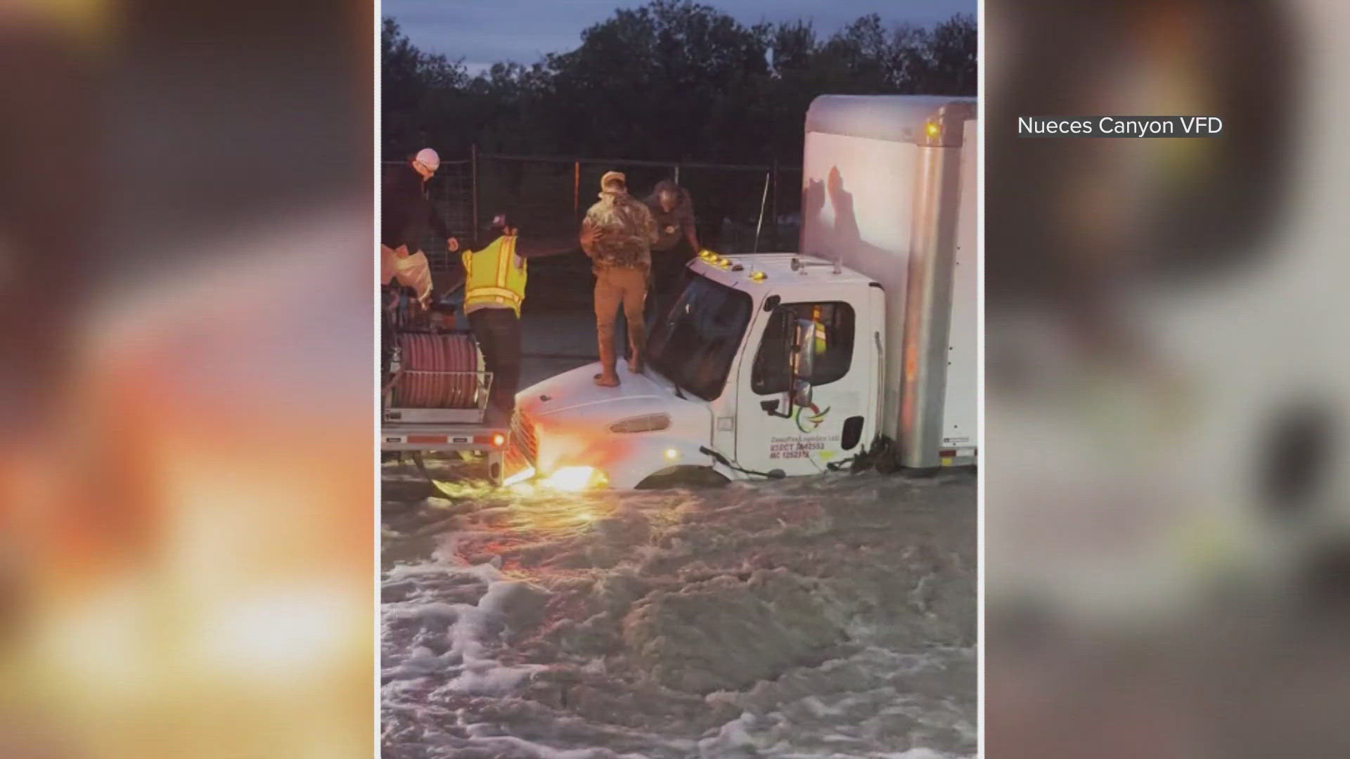 The only team available to respond, because of the water already covering the roads, was the Nueces Canyon Volunteer Fire Department.