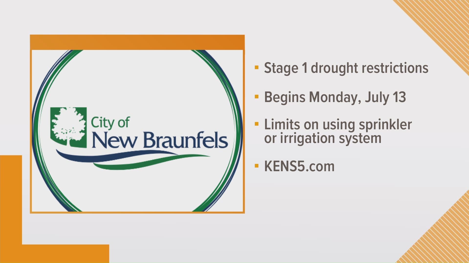 Low rainfall and a drop in the Edwards Aquifer is forcing New Braunfels to issue stage 1 drought restrictions.