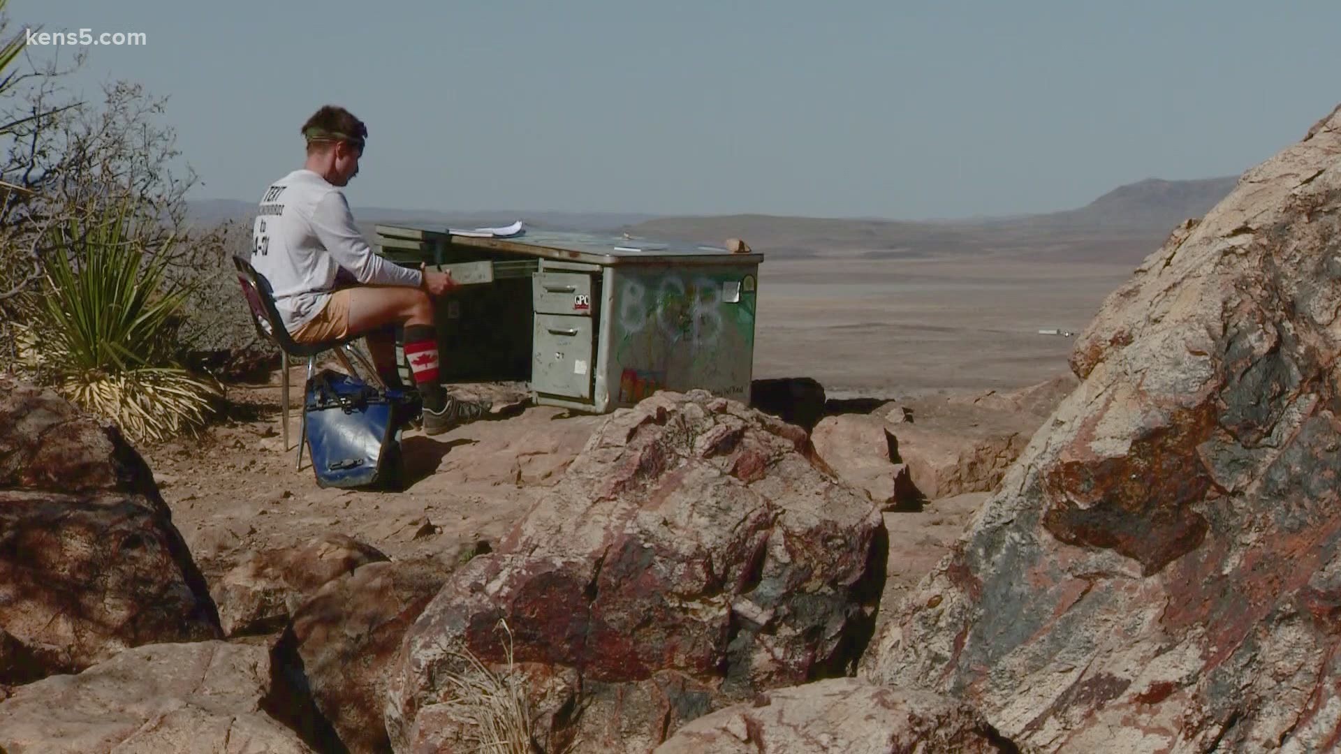 For four decades the desk has stood atop the hill. So what's the story behind it?