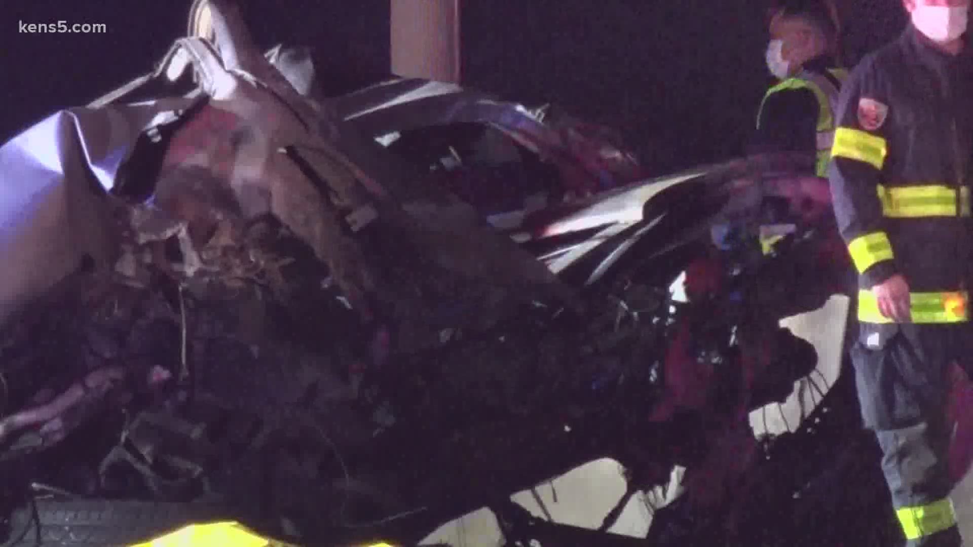 A wrong-way driver crashed head-on into a semi-truck along I-10 near La Cantera Parkway; she died at the scene.
