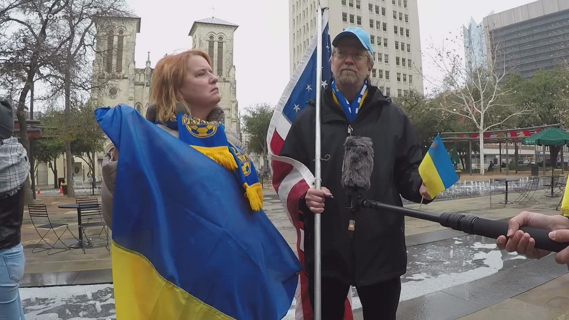 San Antonio's Ukrainian community came together today in response of the Russian invasion. 
Many fear a grim future while still holding onto hope for peace.