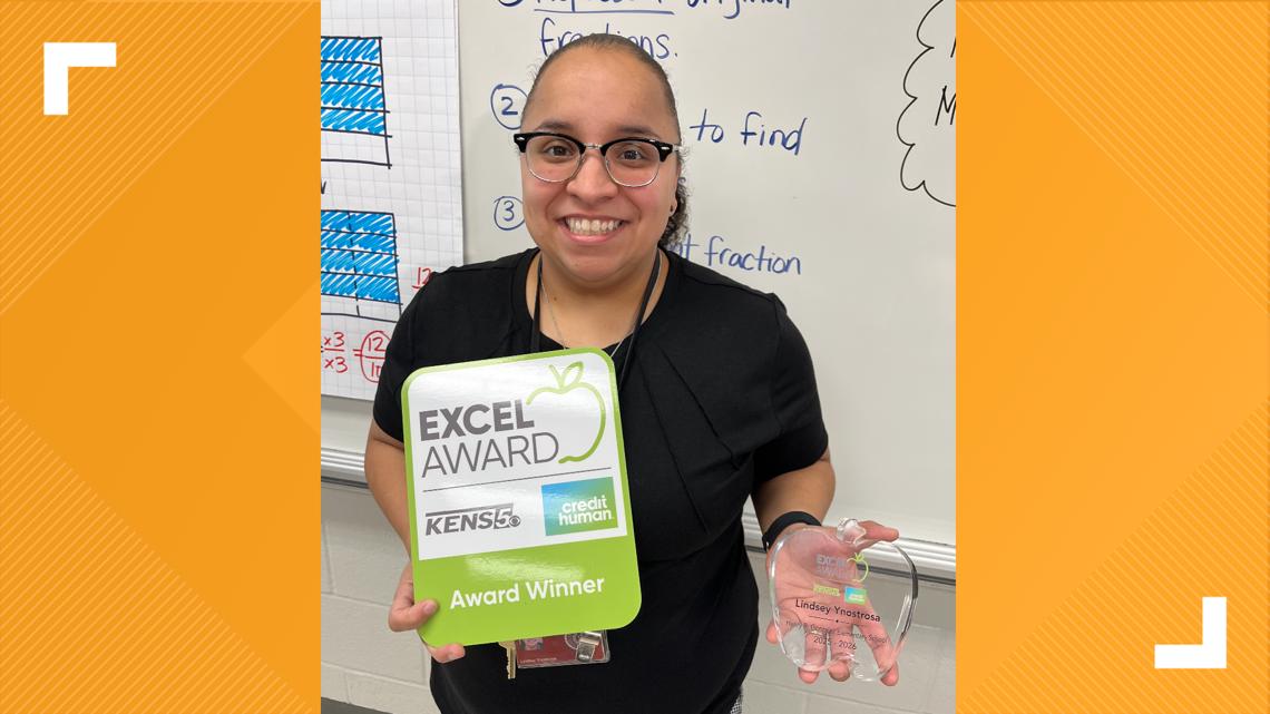 Lindsey Ynostrosa wins KENS 5 EXCEL Award for Edgewood ISD | kens5.com