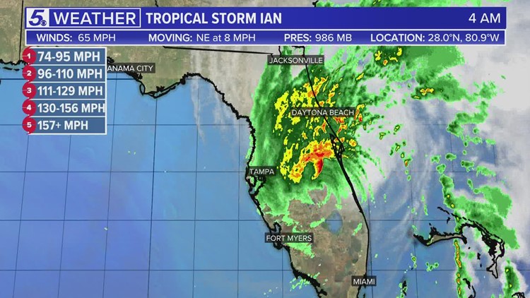 Ian now a tropical storm with 150 MPH winds