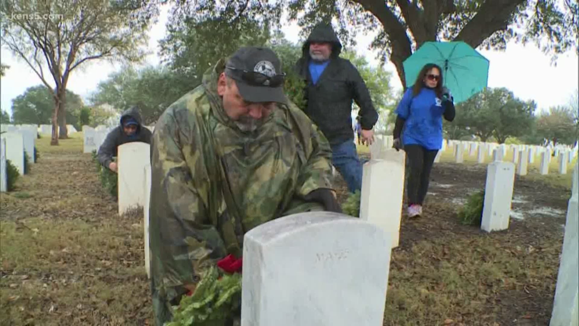 It takes a lot of volunteers to make it all that happen. Donations and volunteers are still needed locally. Last year, more than 43,000 wreaths were placed at Fort Sam Houston in about 4 hours.
Volunteers are also needed to unload the wreaths on December