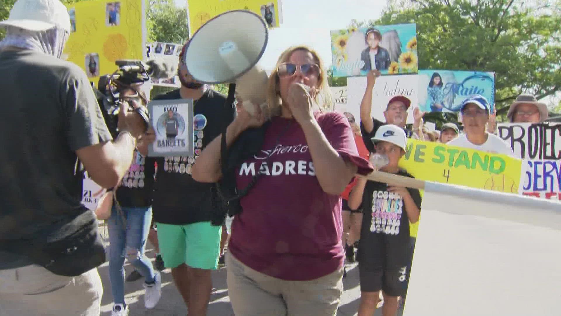 The community joined families who lost loved ones in the Uvalde shooting for "The Unheard Voices March and Rally."