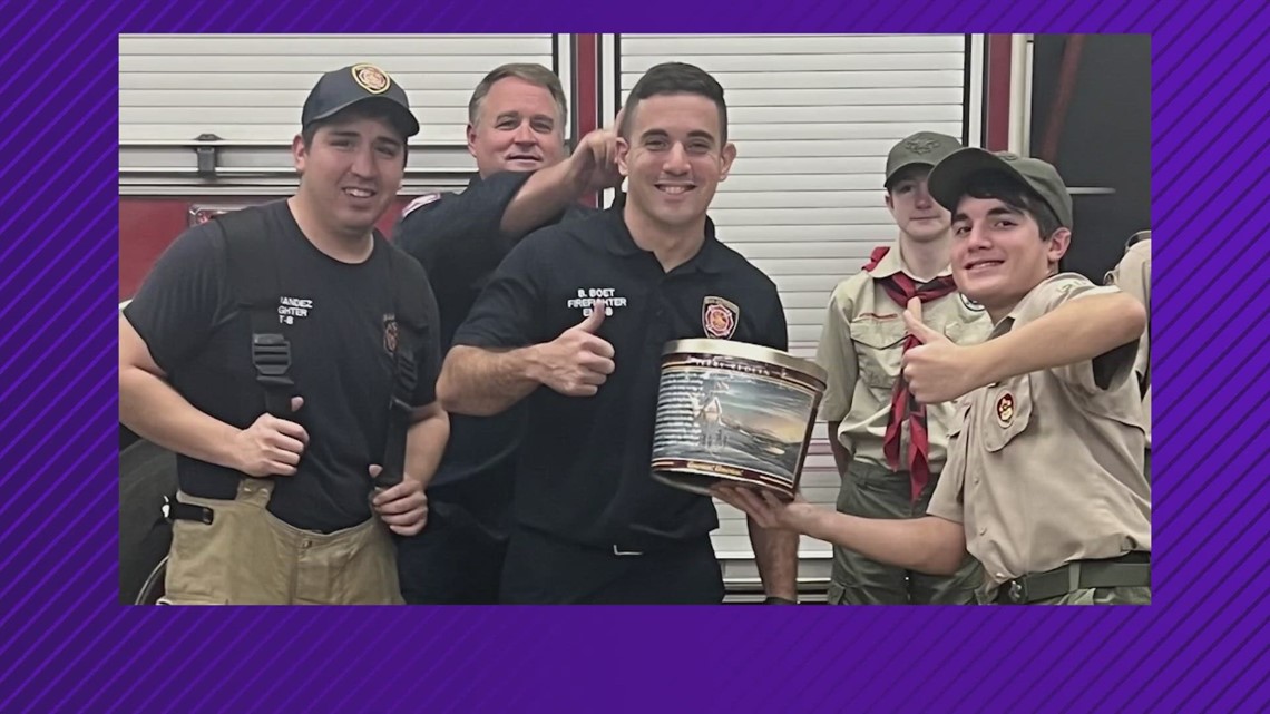 Local Boy Scouts of America chapter delivers hundreds of cases of popcorn to first responders, military