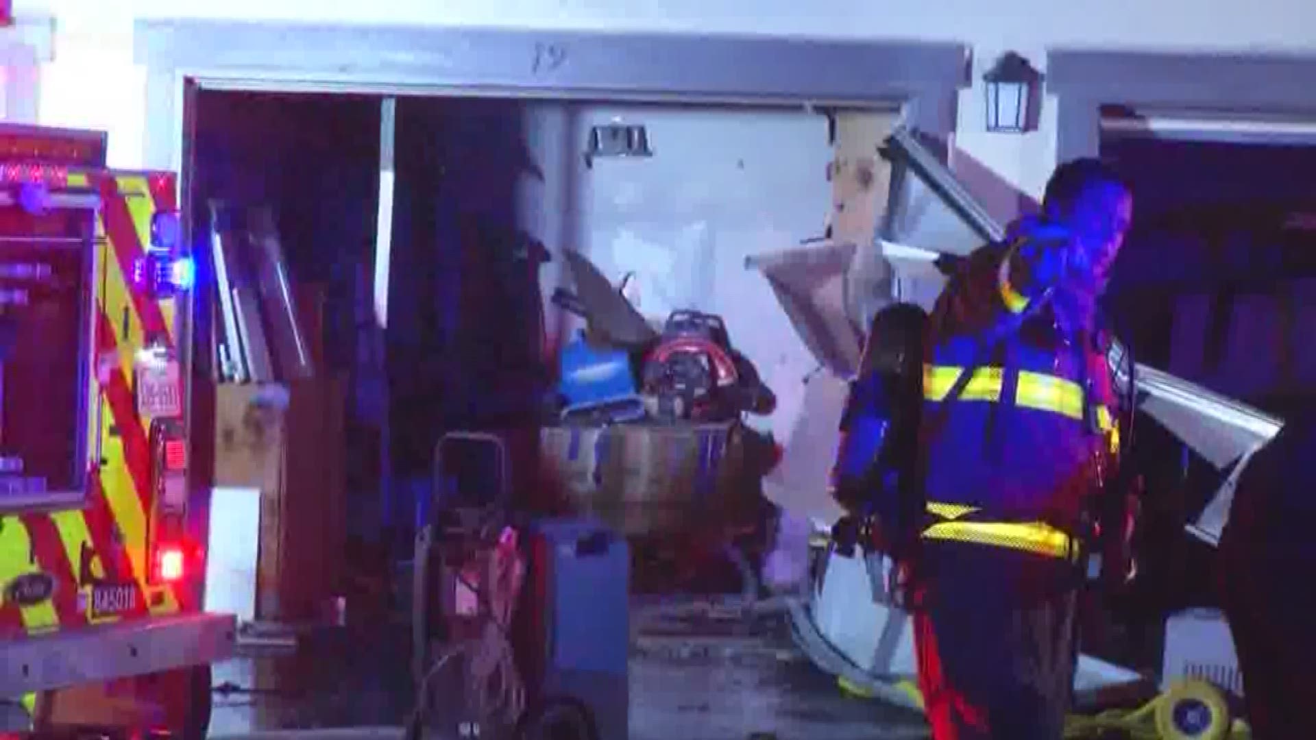 Firefighters put out an apartment fire sparked by a golf cart late Tuesday night in San Antonio.