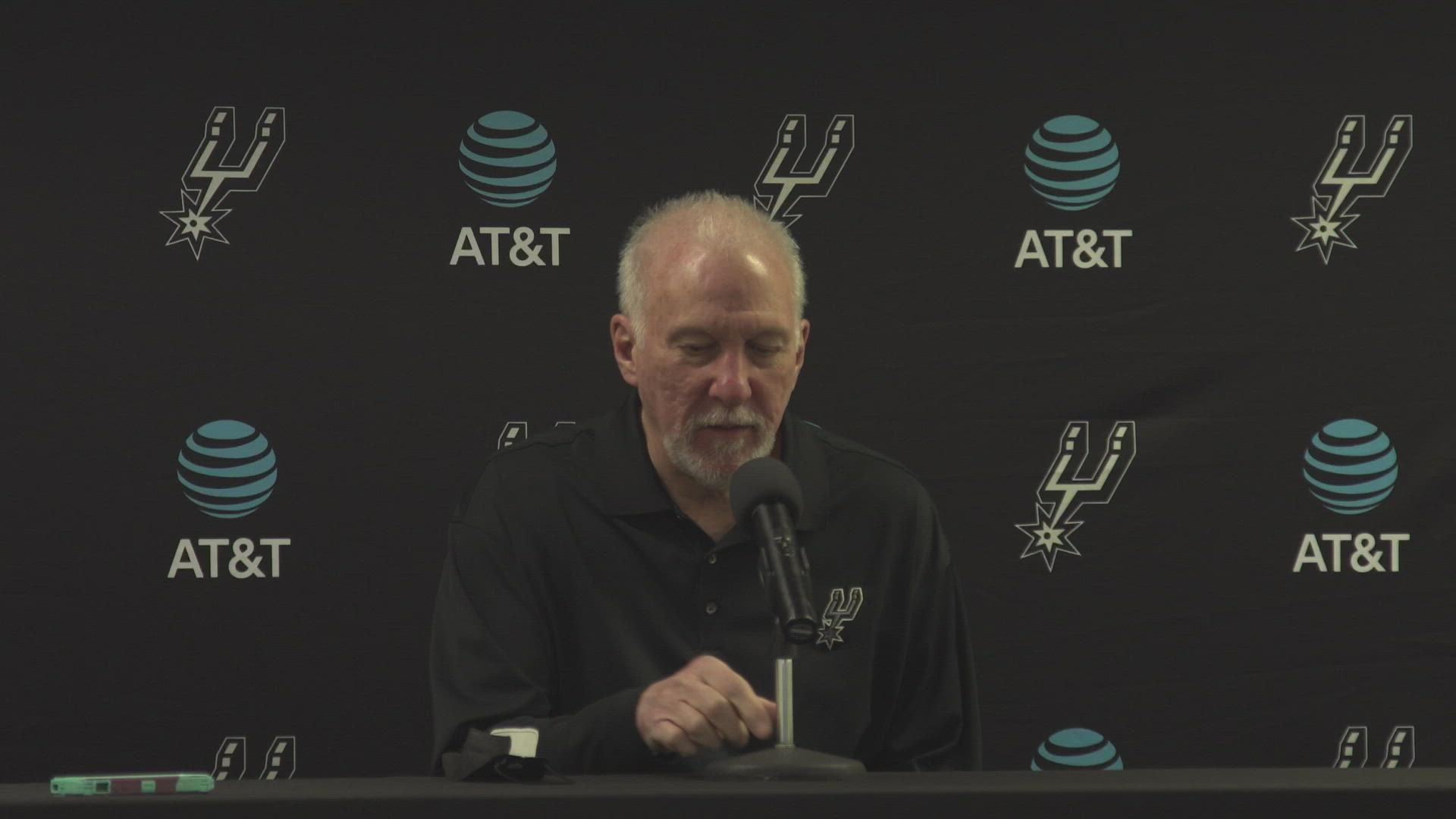 Popovich complimented Forbes and wished him well, said that Hernangomez is a solid vet, and said that Josh Primo will continue to develop in the G League.