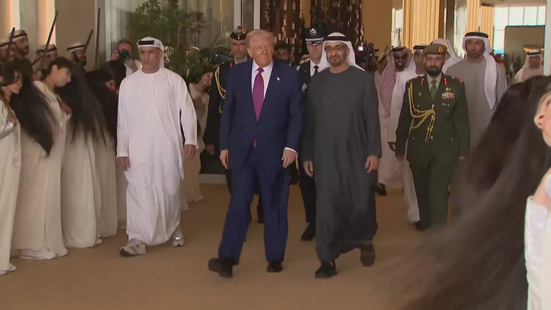 He left Qatar this morning after rallying troops and talking about a possible Iran deal.