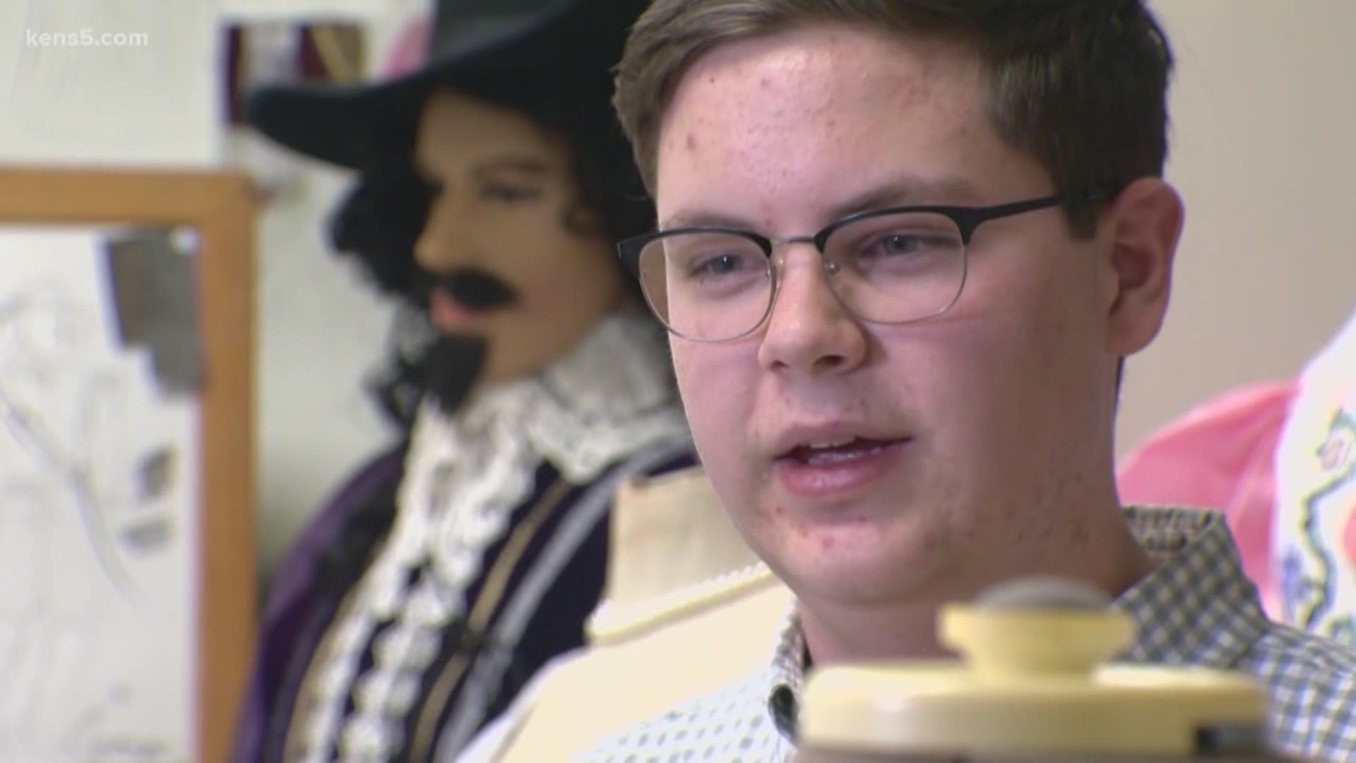 Meet the Churchill High School student who found a way to put his school's theatre department in stitches, literally.