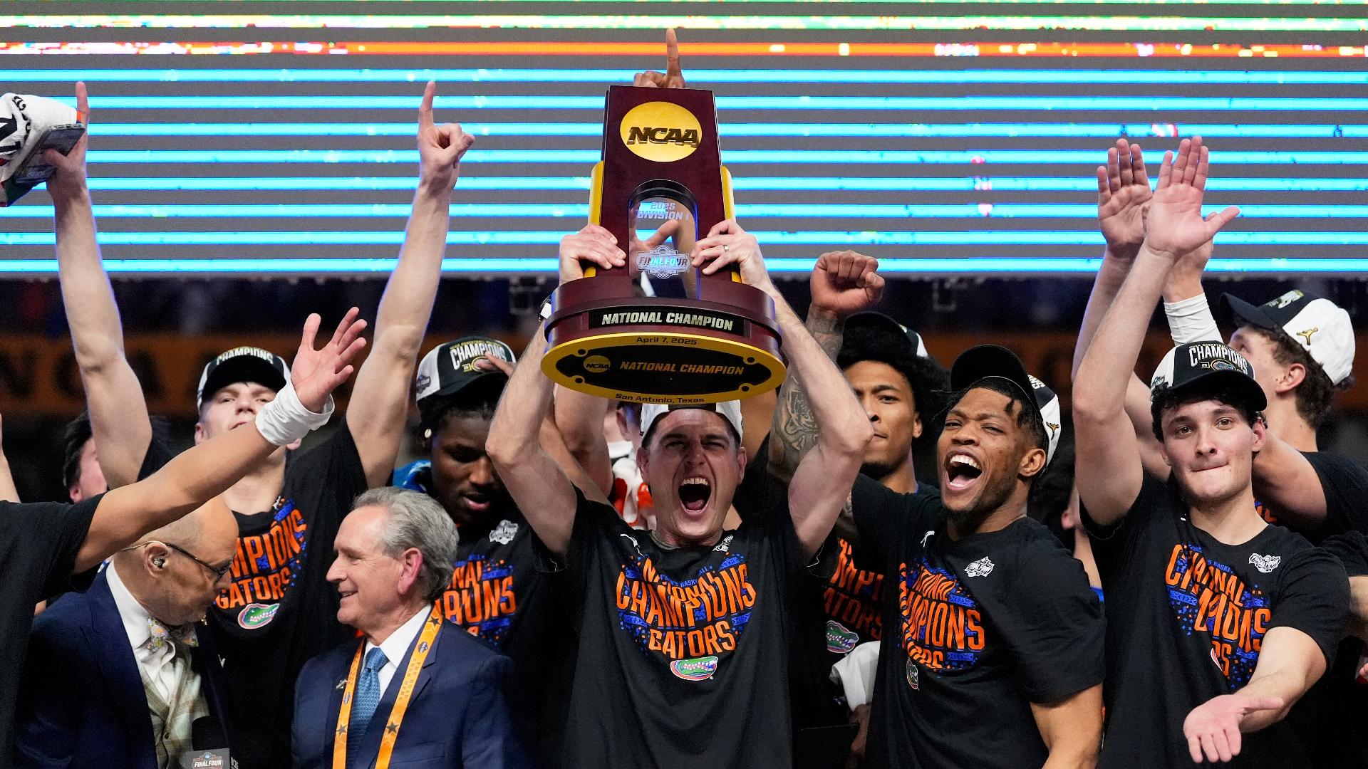 Gators Rays WATCH: Florida Gators celebrate NCAA Championship win on San Antonio ...
