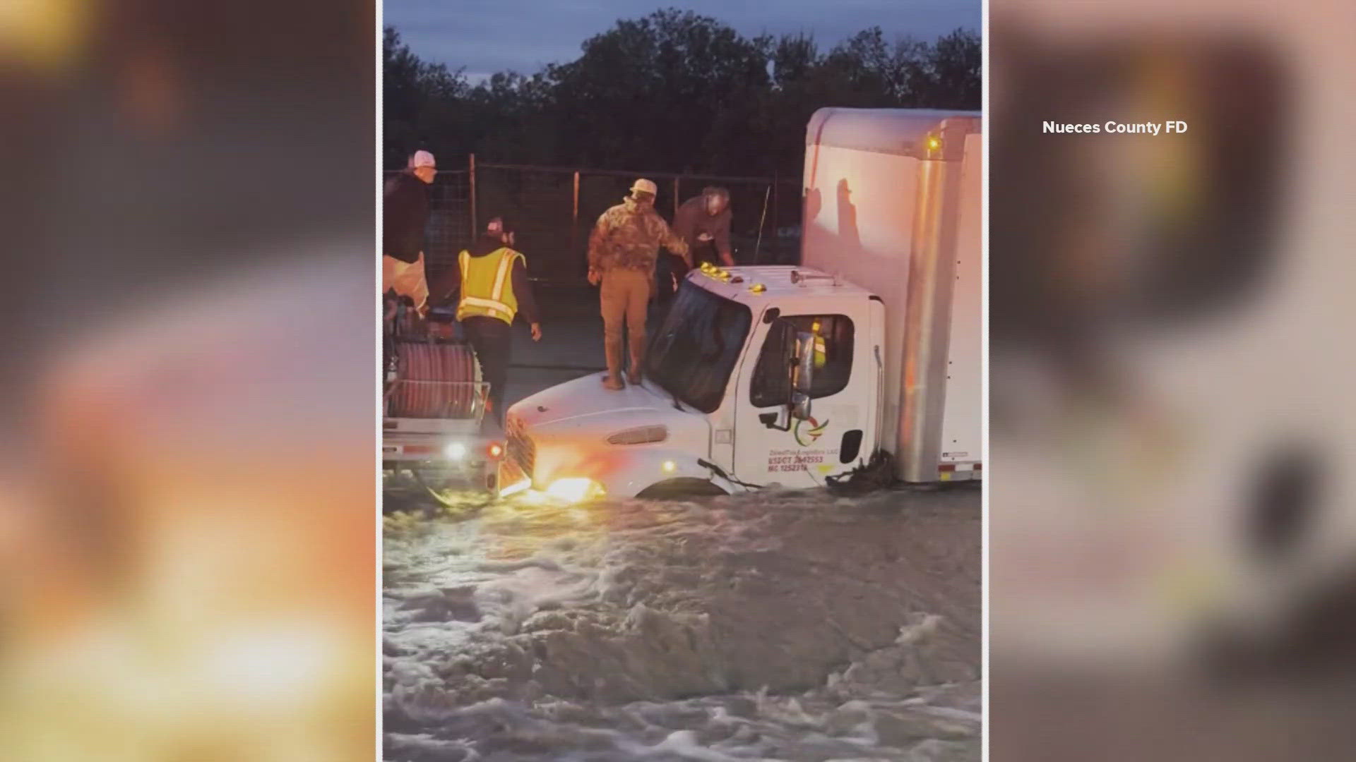 Floodwaters rose quickly overnight along the Nueces River.