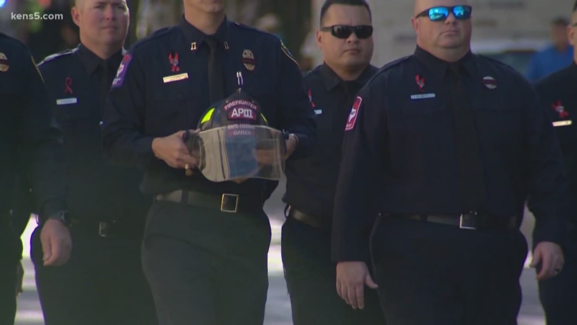 Hundreds of his brothers and sisters with SAFD marched through the streets of San Antonio Tuesday to honor his life.